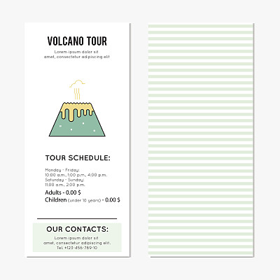 火山旅游垂直横幅图片下载