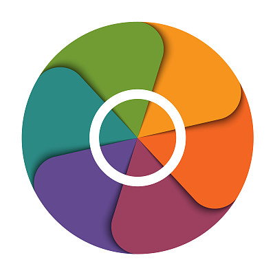 模板信息图六位置用于图表数据元素图片下载