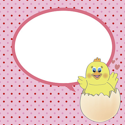 鸡与语音气泡向量图片下载