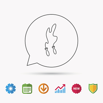 跳绳图标。跳跃运动工具标志。图片下载