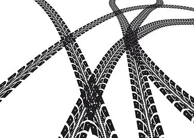 轮胎轨迹向量图片下载