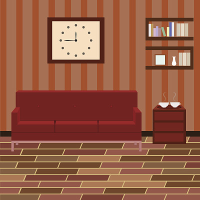 设计客厅室内向量素材图片