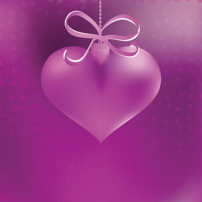 圣诞心形的粉色小玩意。+ EPS8图片下载