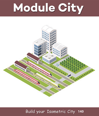 插图等距高速素材图片