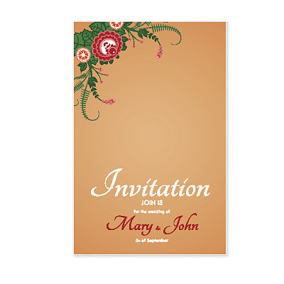 贺卡与风格的鲜花，可作为邀请卡的婚礼，生日等节假日和夏季背景。斯拉夫民族风格图片下载