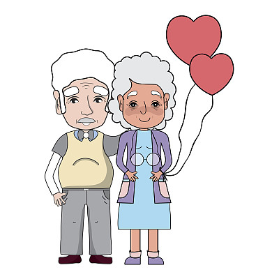 戴着眼镜、梳着发型的老人图片下载