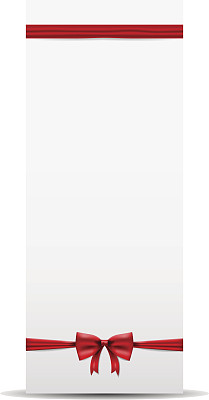 红色蝴蝶结丝带矢量纸图片下载