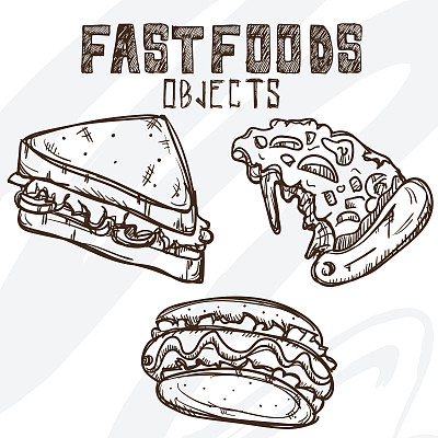 三明治披萨热狗图片下载