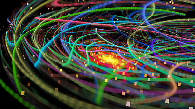 彩色抽象分形插画图片下载