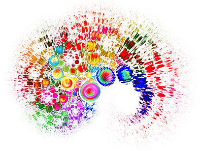 喷绘与情感的抽象插画图片下载