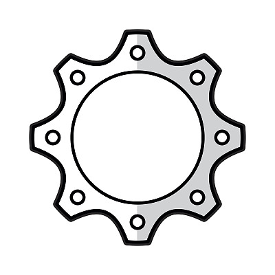 齿轮机孤立图标素材图片