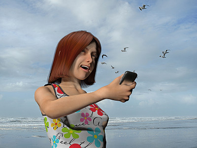 手机上的女孩图片下载