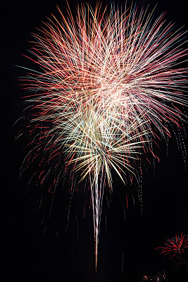夜空中五彩缤纷的烟花图片下载