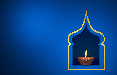 印度传统装饰油灯图片下载