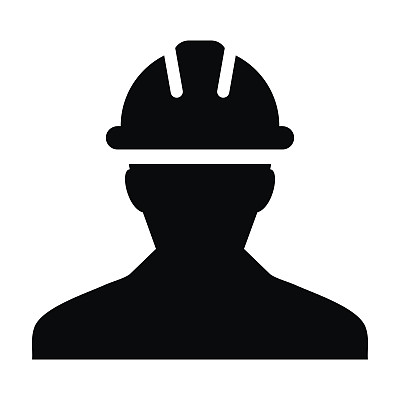 建筑工人的图标-矢量人的侧面头像象形图图片下载