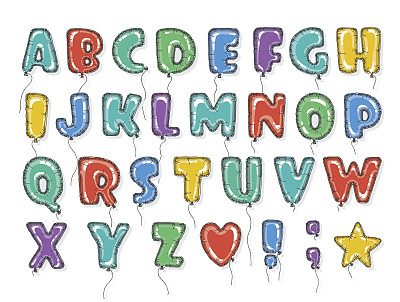 气球abc明亮图片下载