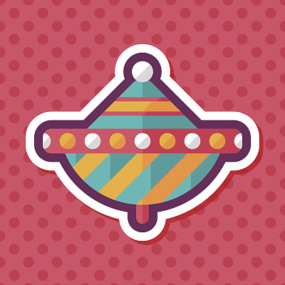 Peg顶部扁平图标与长阴影，eps10图片下载