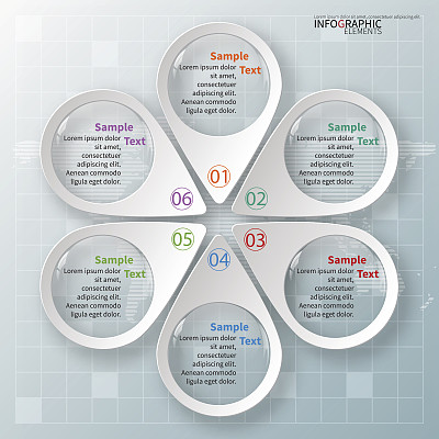 摘要三维纸张信息图图片下载
