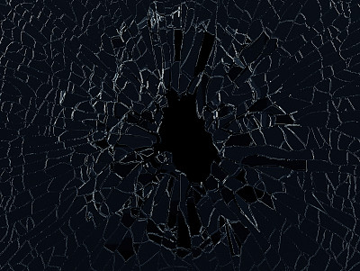 3d渲染，3d插图，爆炸，破碎玻璃，弹孔，破坏，抽象破碎玻璃背景图片下载