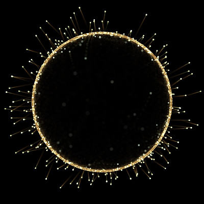 金色圆形框架抽象霓虹灯效果背景为优质产品设计。图片下载