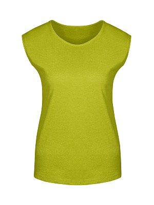 女人的浅蓝色t恤孤立在白色上图片下载