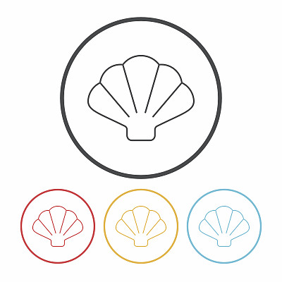 贝壳线条图标图片下载