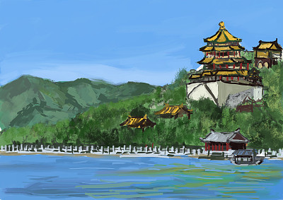 CG画的颐和园图片下载