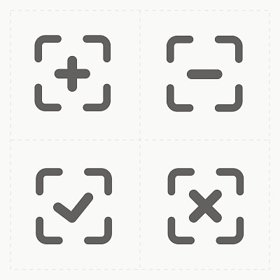 矢量黑色确认图标集图片下载