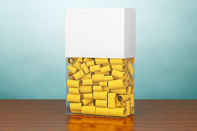 旧风格的照片。意大利面空白标签盒图片下载