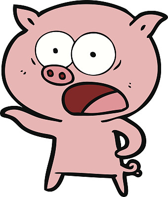 卡通猪大叫图片下载
