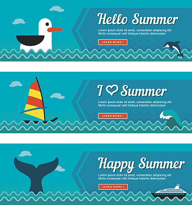 旅游和度假矢量横幅图片下载