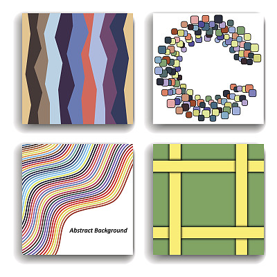 一组四个美丽的抽象背景。图片下载