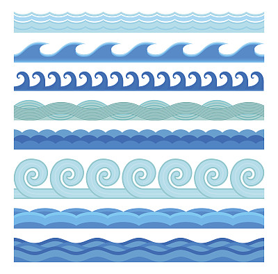 海浪矢量图素材ID：168891172