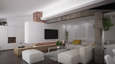 现代阁楼的内部图片下载