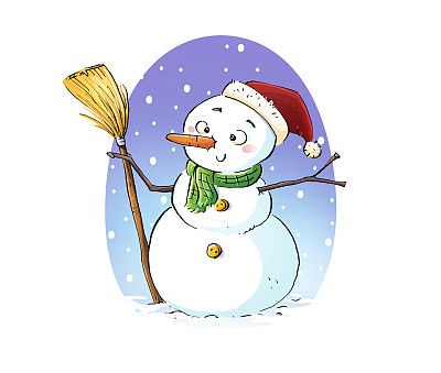 儿童雪人图片下载