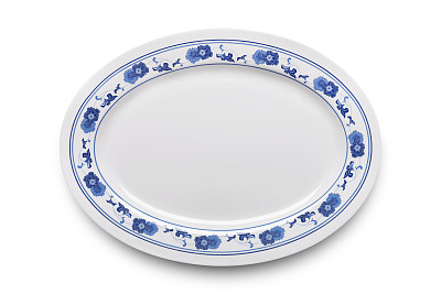 简单的白色椭圆板图片下载