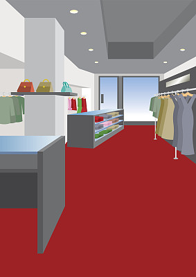 室内/女装店插图图片下载