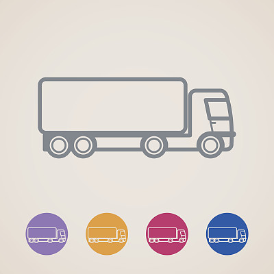 矢量货车图标图片下载