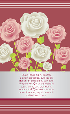 彩色玫瑰卡片图片下载