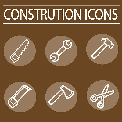 建筑图标矢量图片下载