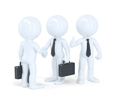 商务人士握手。孤立。包含剪切路径图片下载