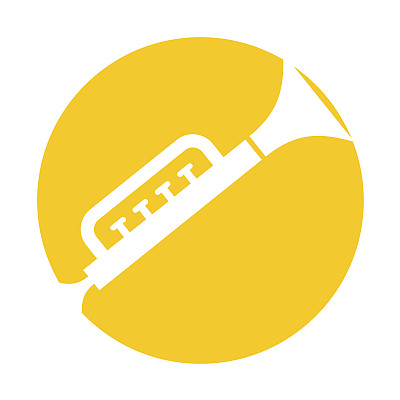 喇叭玩具孤立图标图片下载