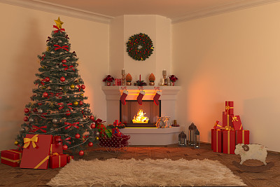 圣诞节fireplace2图片下载