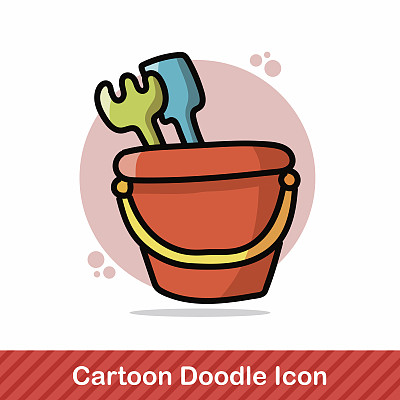 沙桶彩色涂鸦图片下载