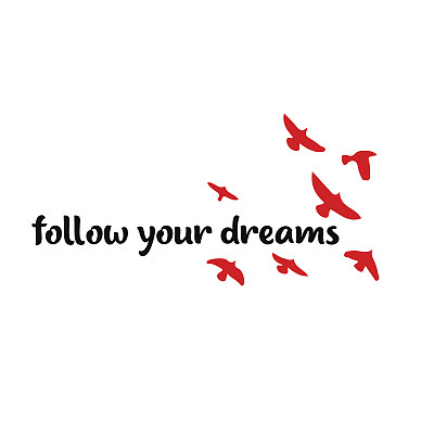 追逐你的梦想。矢量插图。手绘书法动机概念为卡片，t恤，模板，横幅，明信片，海报设计。图片下载