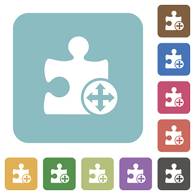 移动插件圆角正方形平面图标图片下载