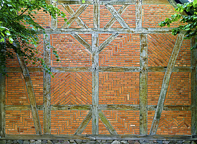 半木质结构墙图片下载