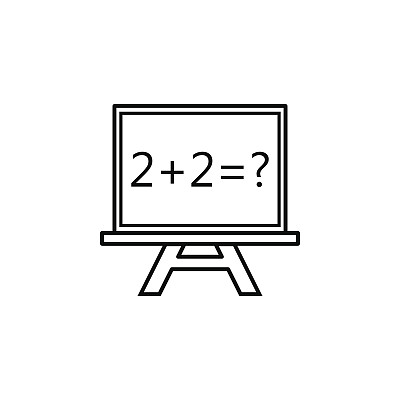 黑板线条图标，教育和学校元素图片下载