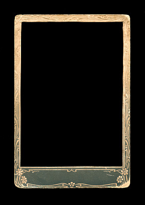 旧照片与剪辑路径的内部，空白古董框架图片下载