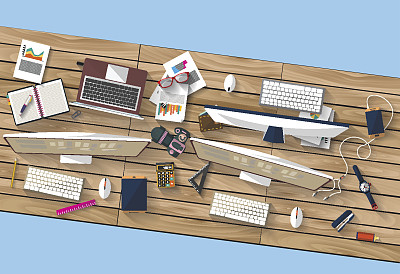 工作场所的概念。经营理念。平面设计。图片下载